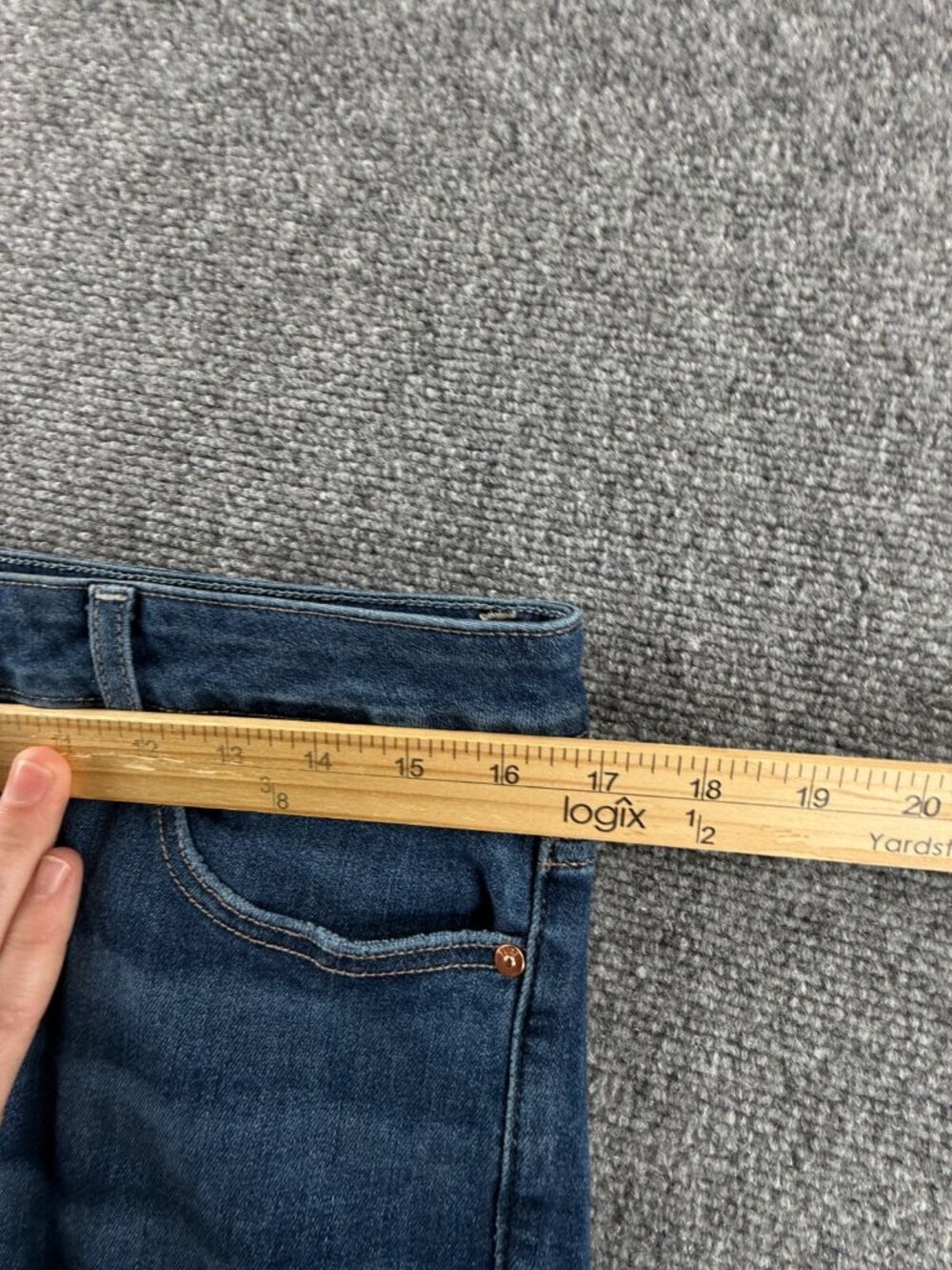 Paige Cindy Jeans Denim Blue Women Cotton Blend Stretch Pockets Adult ACTL 33X28 - Picture 14 of 16